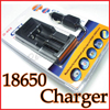 18650 3.7V 4000mAh プロテクト付き充電池 & AC/DC マルチ充電