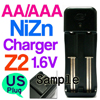 ハイパワー 単３ 充電池 NiZn 1.6V ４本＋専用充電器セット
