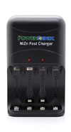 強力 NiZn 1.6V充電池専用 単３・単４ 急速充電器 黒